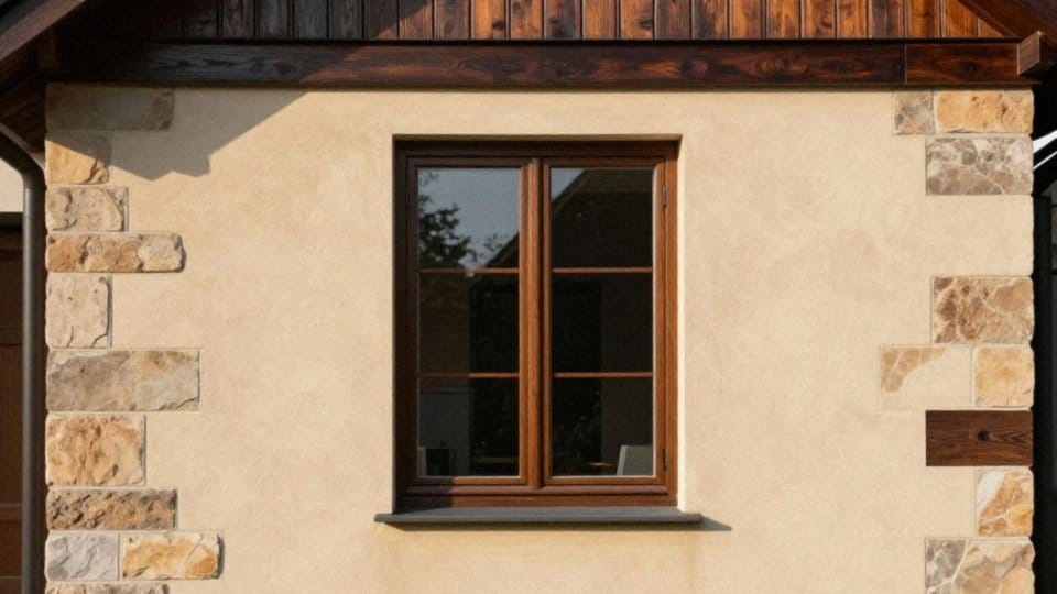 Z jakimi materiałami elewacyjnymi współgrają okna orzechowe?