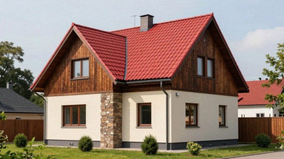 Jakie materiały elewacyjne pasują do czerwonego dachu?