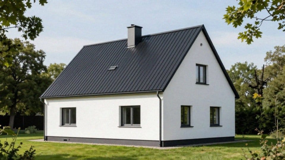 Jakie jasne kolory pasują do czarnego dachu?
